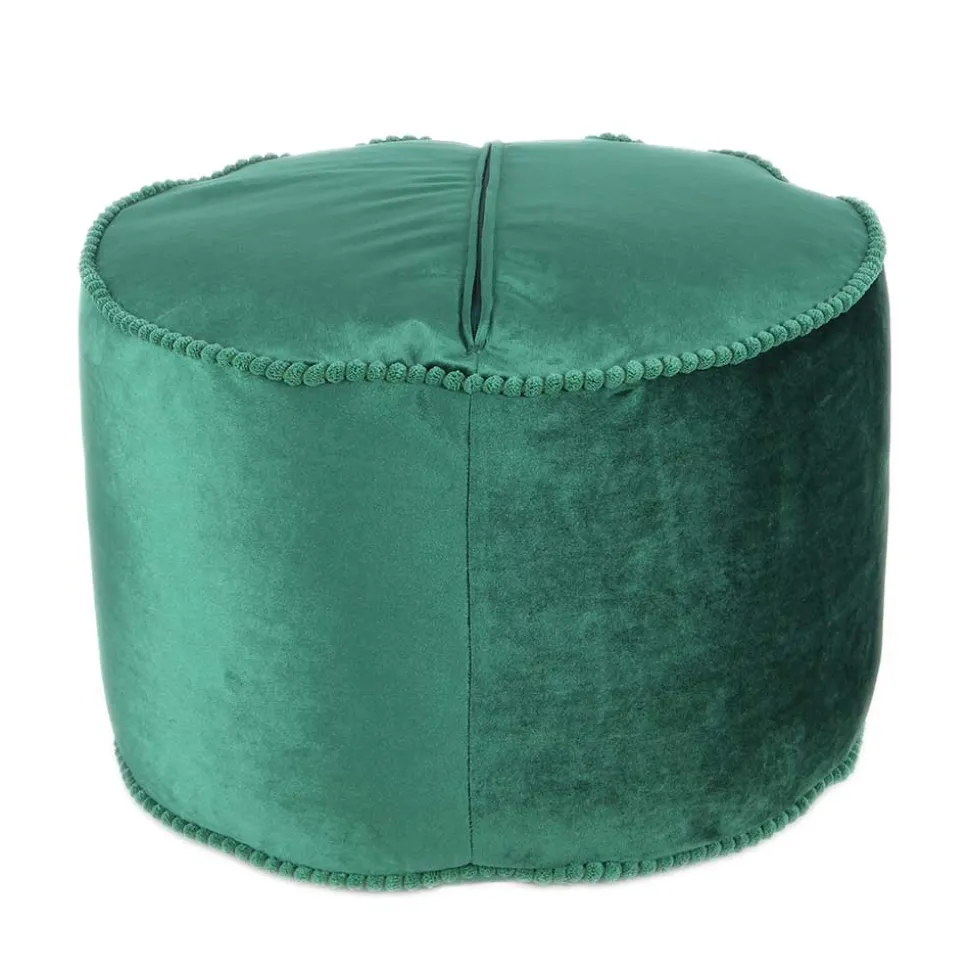 Grünes Meditationskissen mit Samtbezug - Lacredu