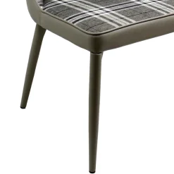 Große Essgruppe in Grau Weiß Mervellin mit Bank (sechsteilig)