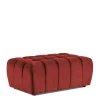 Großer Polsterhocker in Rot - Yallaz
