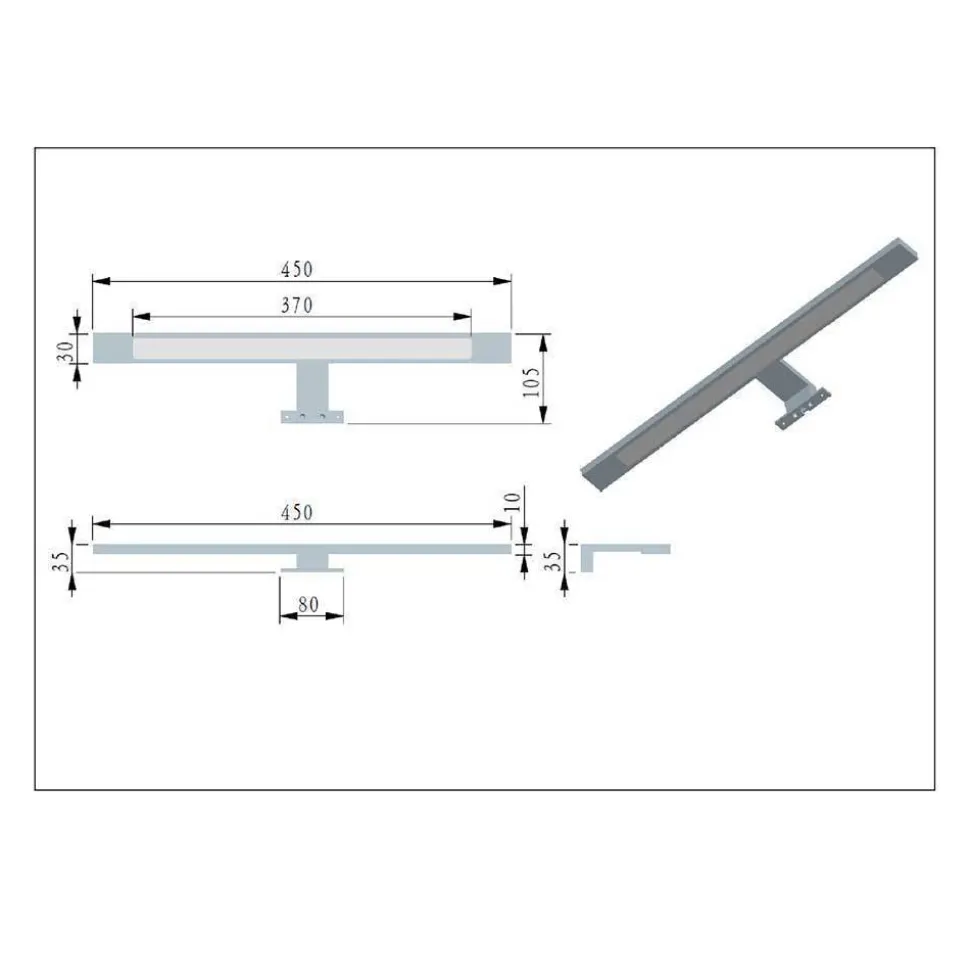 Großer Waschplatz mit 2 Becken & Badschränke - Crystoga (vierteilig)
