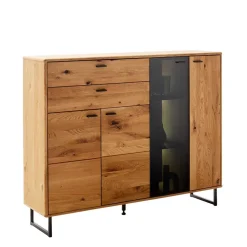 Großes Highboard mit Metall Bügelgestell - Flacona