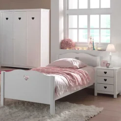 Großes Mädchenzimmer Set Grandory in Weiß (fünfteilig)