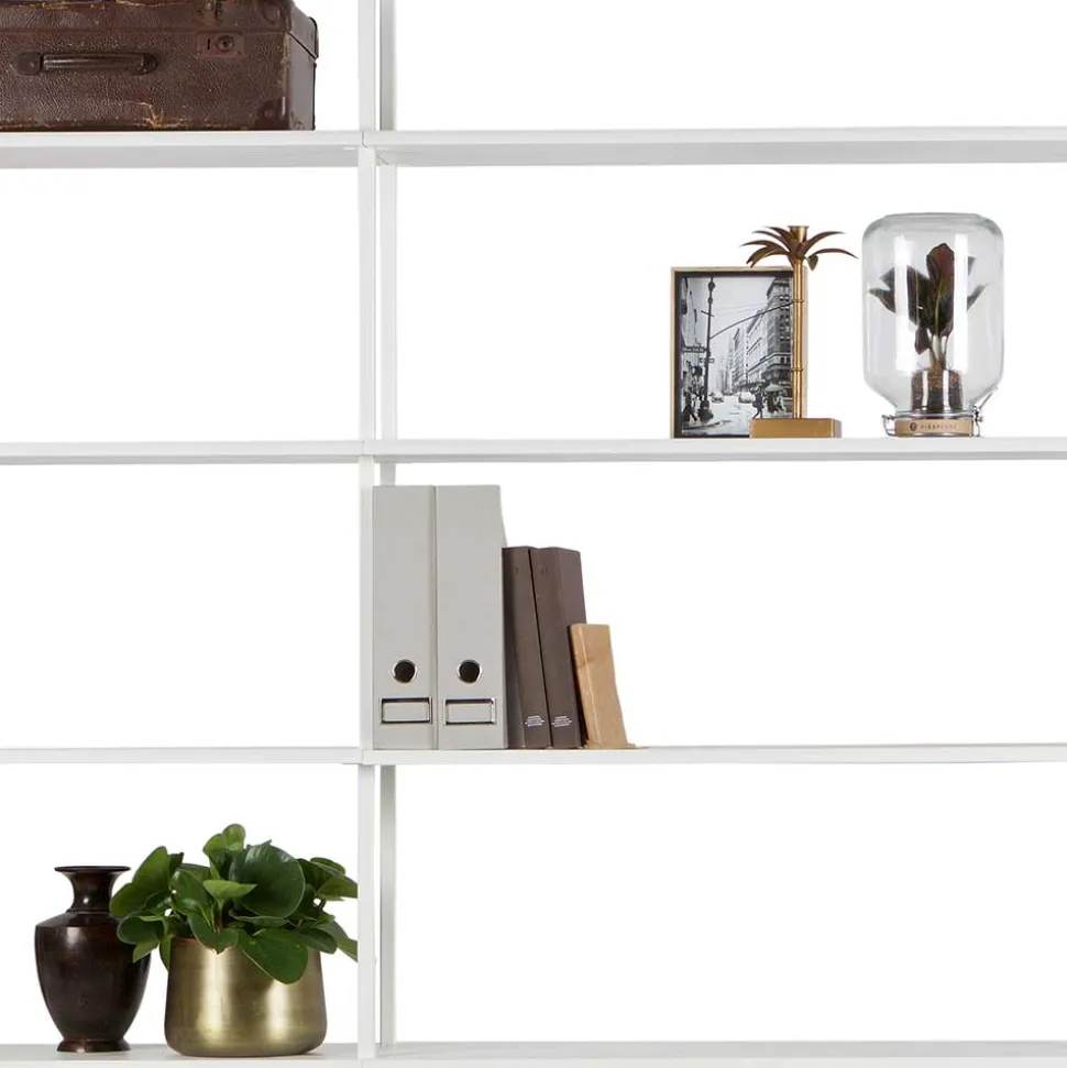 Großes Stauraum Regalsystem in Weiß - Leyma