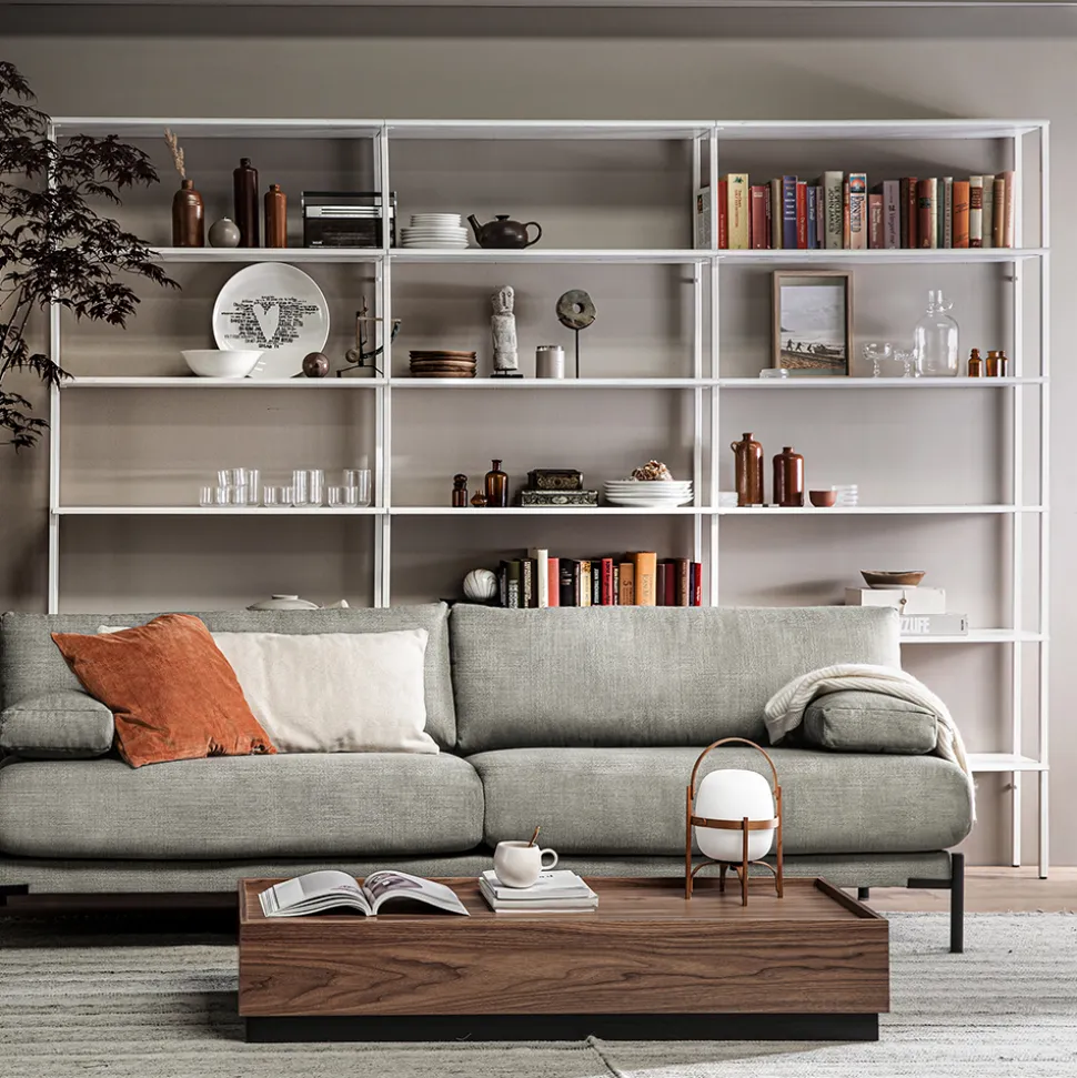 Großes Stauraum Regalsystem in Weiß - Leyma