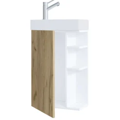 Gäste Bad Waschtisch mit Regal & Tür - Coloniale