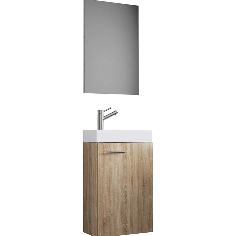 Gäste Bad Waschtisch und Spiegel - Veny (zweiteilig)