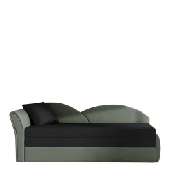 Gästebett Recamiere in Grau und Schwarz - Viko