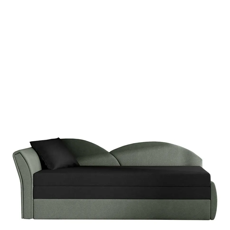 Gästebett Recamiere in Grau und Schwarz - Viko