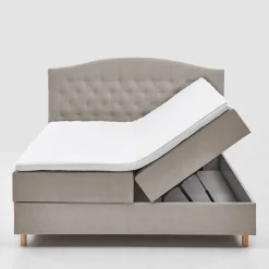 H3 Komplettbett mit Bettkasten in Hellbraun - Furcia