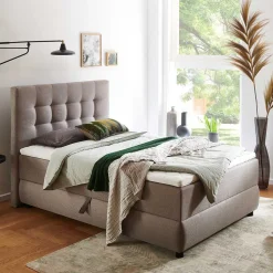 H2 Polsterbett mit Topper und 7-Zonen-TTF-Matratze - Zikalu