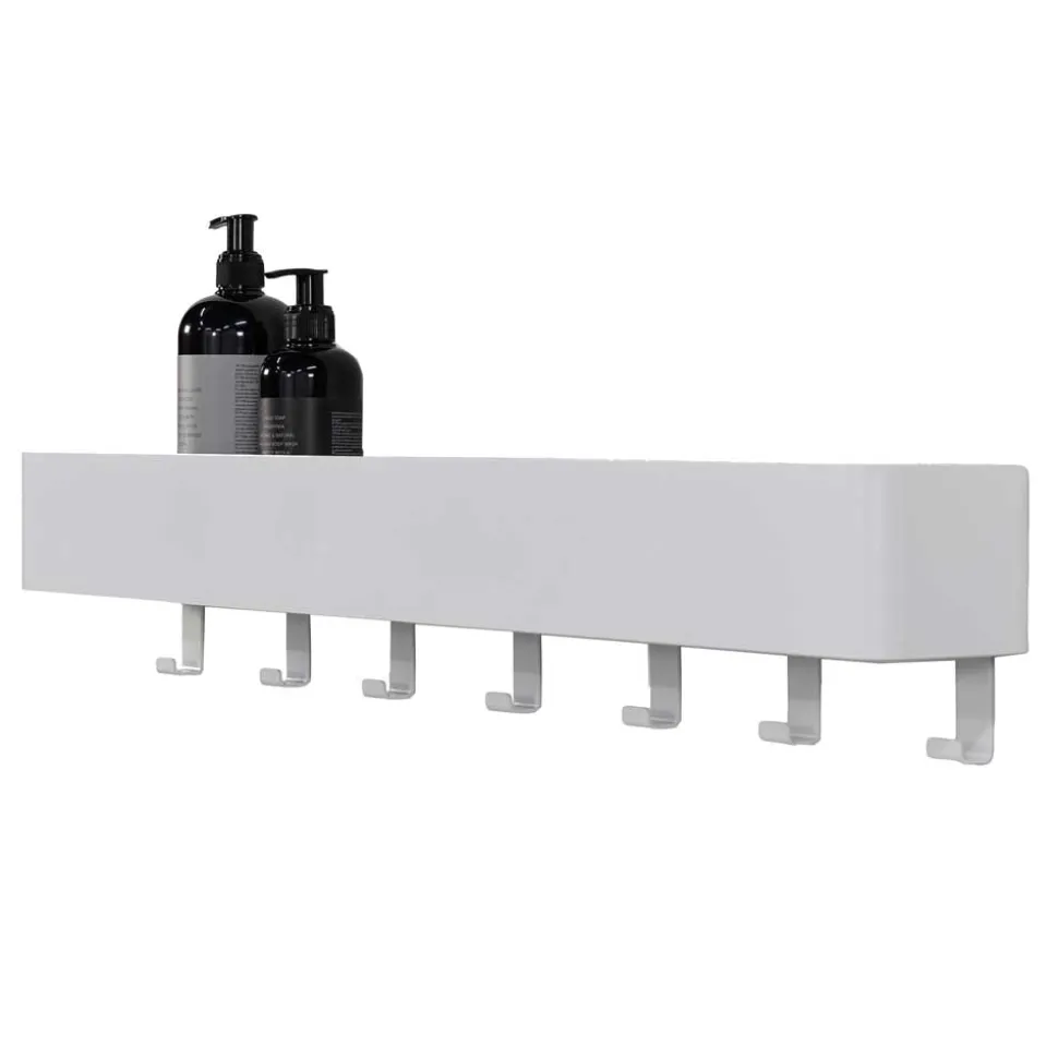 Hakenleiste mit Ablage in Weiß - Kyonus