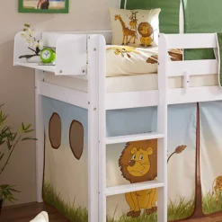 Halbhochbett Zentry mit Vorhang und Tunnel