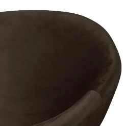 Halbrunder Cocktailsessel in Anthrazit Samt - Savuta