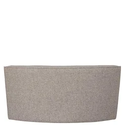 Halbrundes Esstisch-Sofa in Beigegrau meliert - William