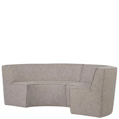 Halbrundes Sofa für den Esstisch - William (zweiteilig)