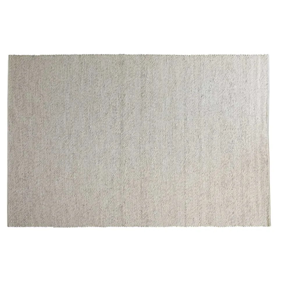 Handgefertigter Wollteppich in Beigegrau - Flexin