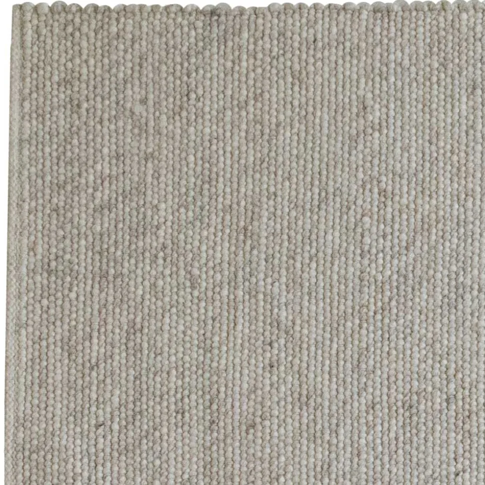 Handgefertigter Wollteppich in Beigegrau - Flexin