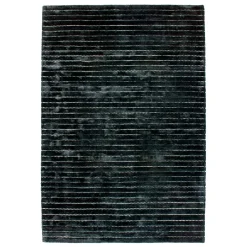 Handgewebter Teppich aus Wolle & Viskose gestreift - Setca