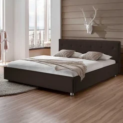 Hübsches Polsterbett Kara in Braun