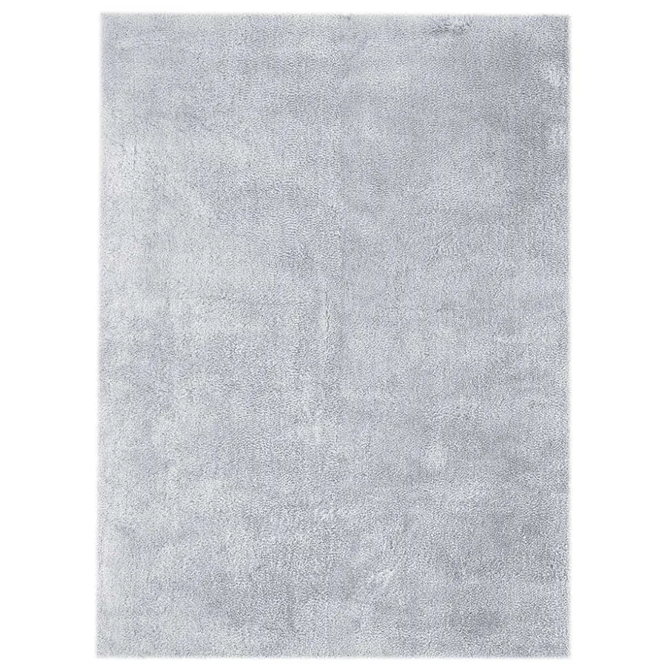 Hellblauer Teppich mit Hochflor - Nadescha