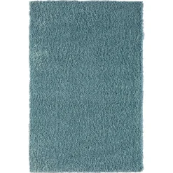 Hellblauer Teppich mit hohem Flor - Saracan