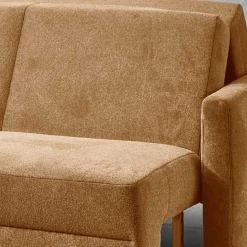 Hellbraune Schlafcouch hochwertig - Furciano