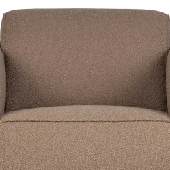 Hellbrauner Boucle Sessel mit Federkern - Bratannio