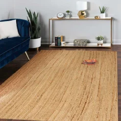 Hellbrauner Teppich aus Jute - Cranos