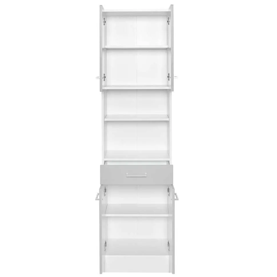 Helle Badmöbel als Set in Grau Front - Girios (vierteilig)