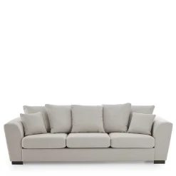 Helle Wohnzimmercouch mit drei Sitzplätzen - Unventra