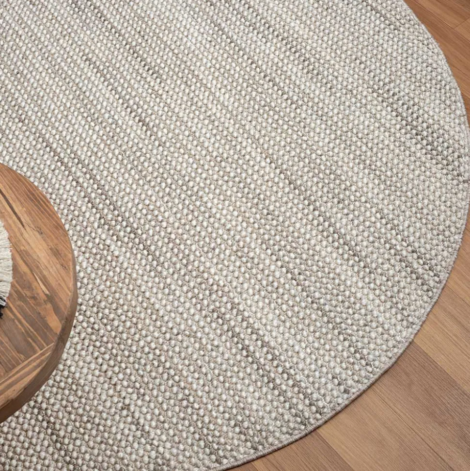 Heller Sisal Optik Teppich in Rund - Lakrym