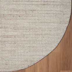 Heller Sisal Optik Teppich in Rund - Lakrym