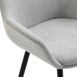 Hellgraue Armlehnstühle aus Webstoff - Bilbaos (2er Set)