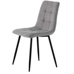 Hellgraue Esszimmerstühle modern - Bogor (4er Set)