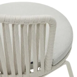 Hellgraue Gartenstühle aus Kordel - Larosca (4er Set)