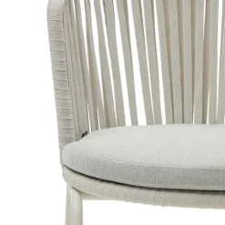 Hellgraue Gartenstühle aus Kordel - Larosca (4er Set)