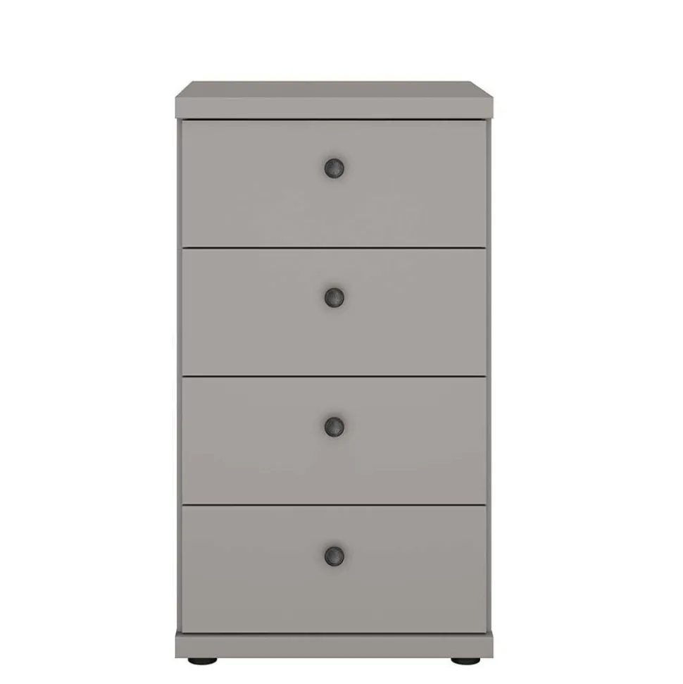 Hellgraue Hochkommode 47x86x42 cm - Ridonna