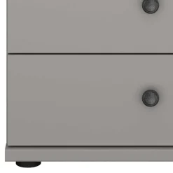 Hellgraue Hochkommode 47x86x42 cm - Ridonna