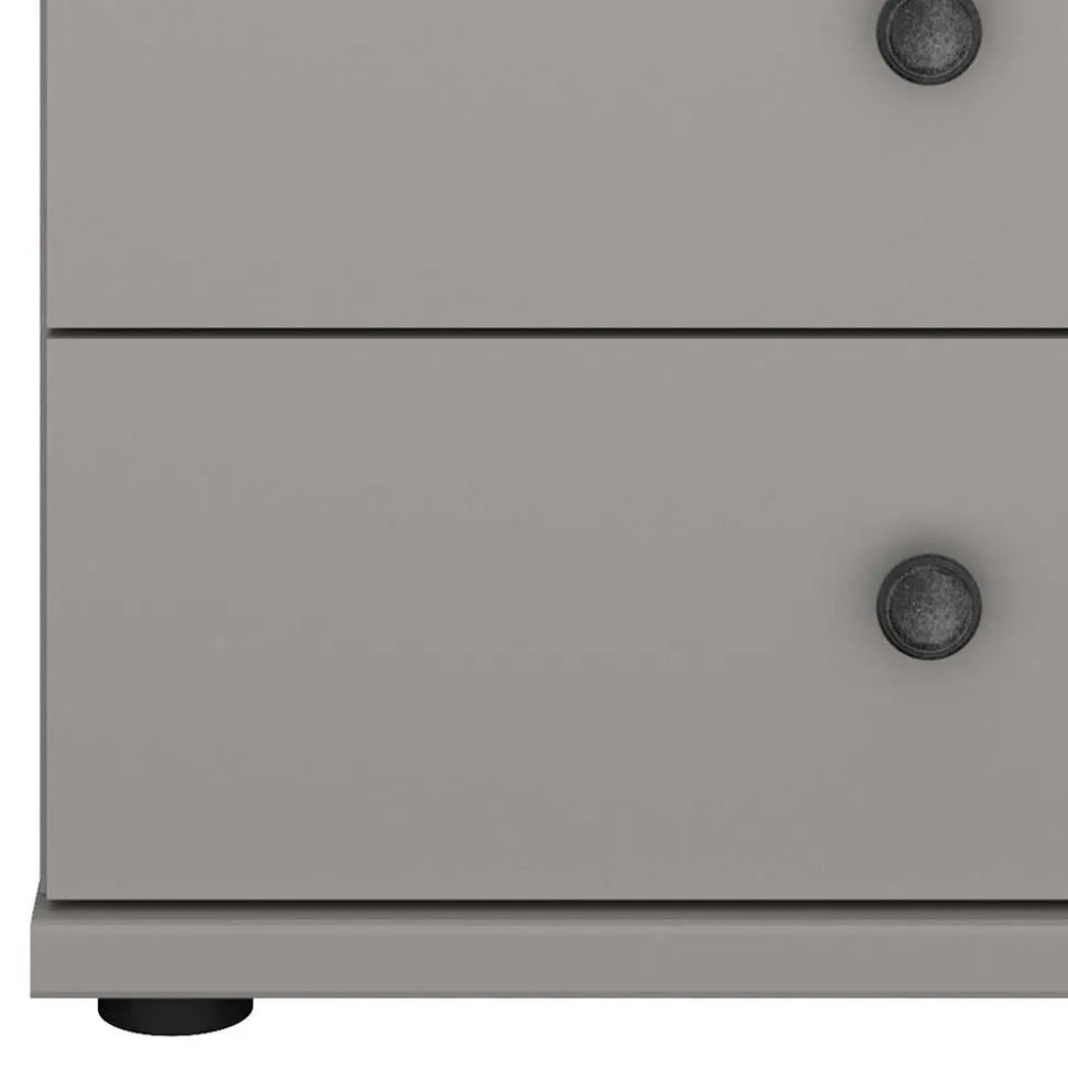 Hellgraue Hochkommode 47x86x42 cm - Ridonna