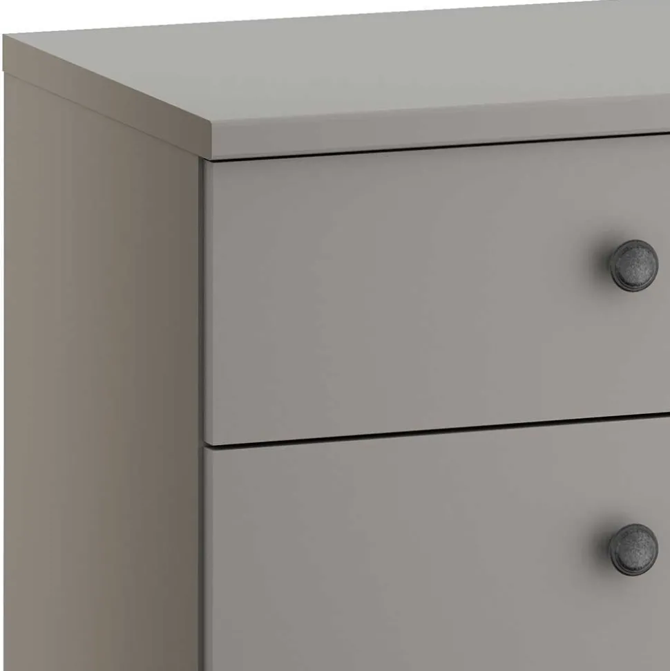 Hellgraue Hochkommode 47x86x42 cm - Ridonna