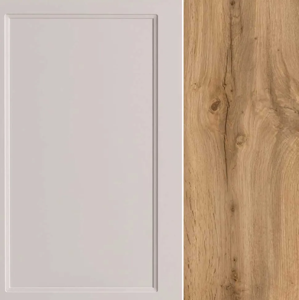 Hellgraue Waschtischkonsole mit Becken - Trioto