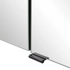 Hellgrauer Bad-Spiegelschrank 3-türig - Adendras