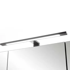 Hellgrauer Bad-Spiegelschrank 3-türig - Adendras