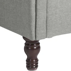 Hellgrauer Chesterfield-Sessel mit Ohren - Barreff