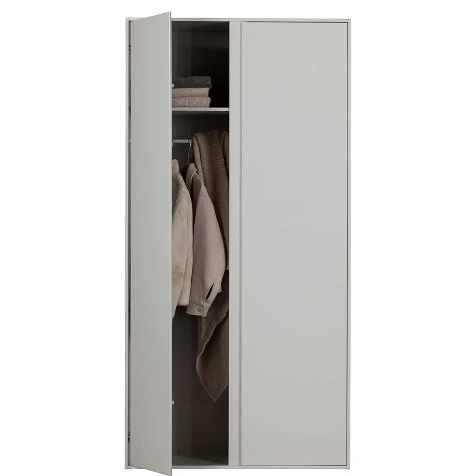 Hellgrauer Kleiderschrank in modernem Design - Bai