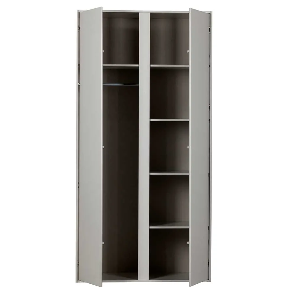Hellgrauer Kleiderschrank in modernem Design - Bai