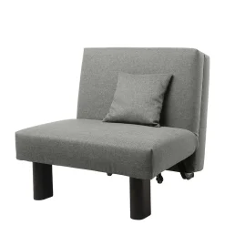 Hellgrauer Schlafsessel mit 85 cm Breite - Miracella