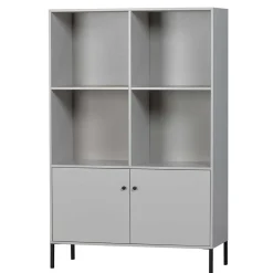 Hellgrauer Schrank mit vier Fächern - Rocca