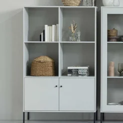 Hellgrauer Schrank mit vier Fächern - Rocca