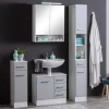 Hellgraues Badezimmermöbel Set günstig - Girios (vierteilig)